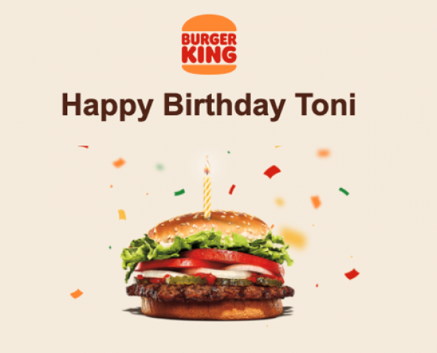 Talking personalisation with Burger King