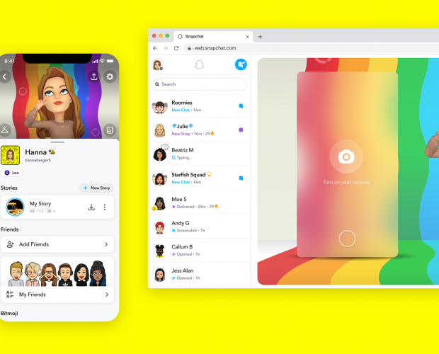 Snapchat brings its app's functionality to the web